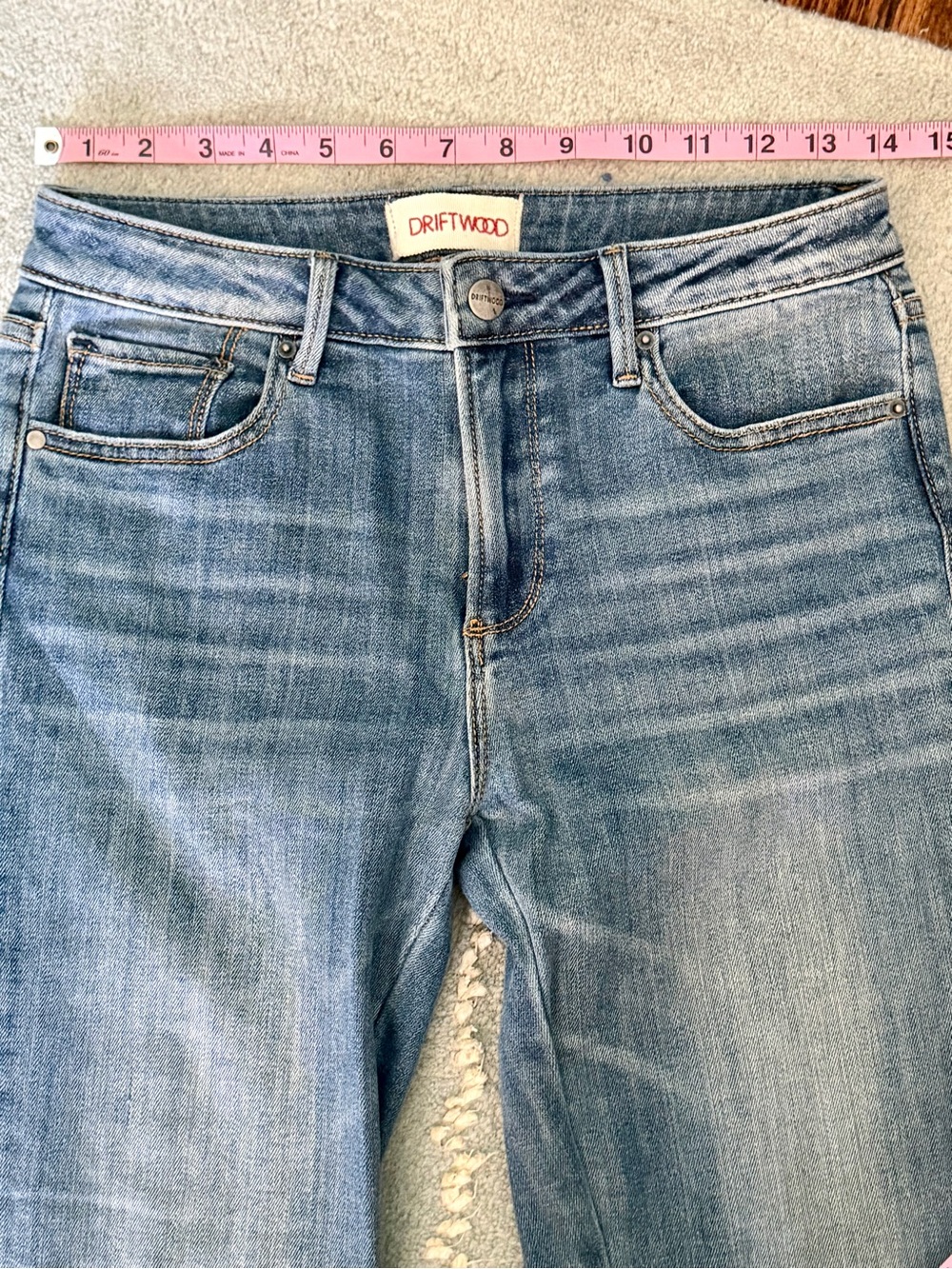 Driftwood Colette Wildflower Embroidered Skinny Jeans โ Size 27 - Picture 3 of 12